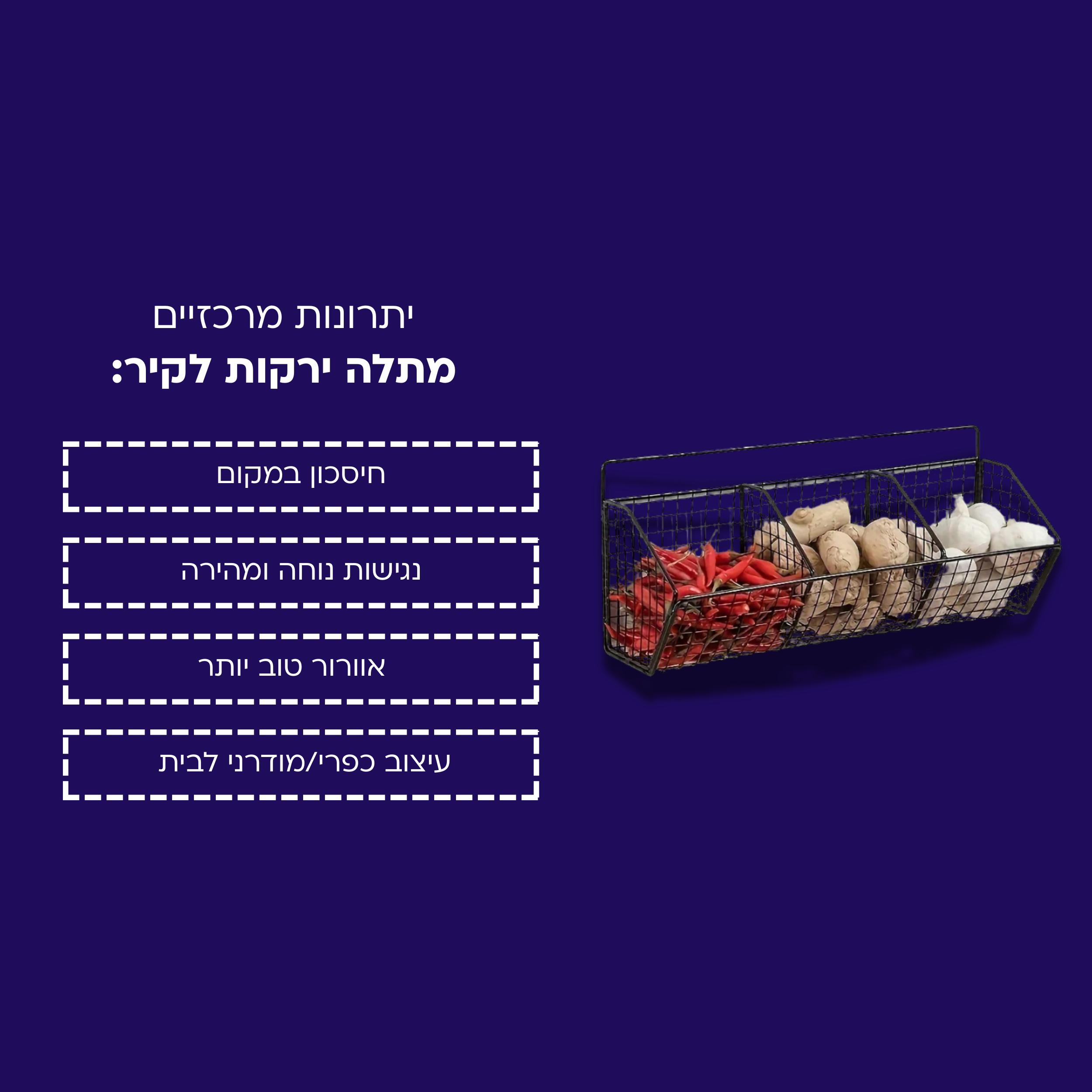 מתלה ירקות לקיר